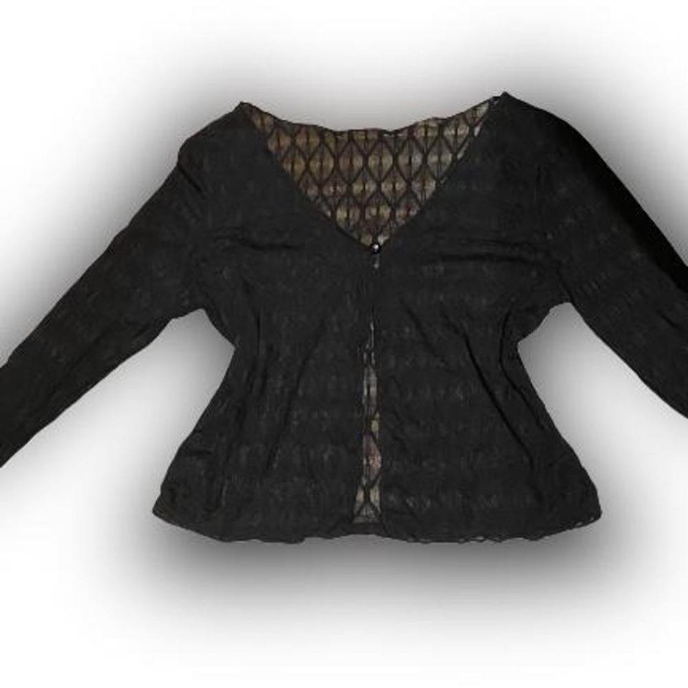 Black mesh long sleeve